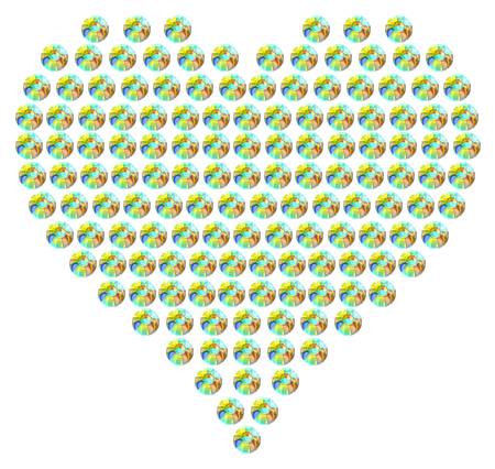 Трафарет Сердце компактное — RHT_HEART5_SS6_CRYSTAL_AB