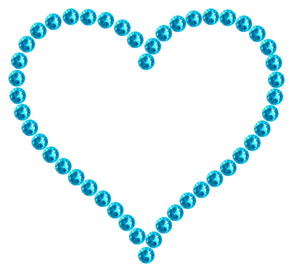 Трафарет Контурное сердце — RHT_HEART6_SS10_AQUAMARINE
