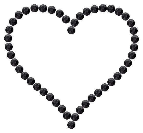 Трафарет Контурное сердце — RHT_HEART6_SS10_JET_BLACK