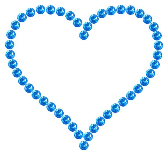 Трафарет Контурное сердце — RHT_HEART6_SS10_LT_SAPPHIRE