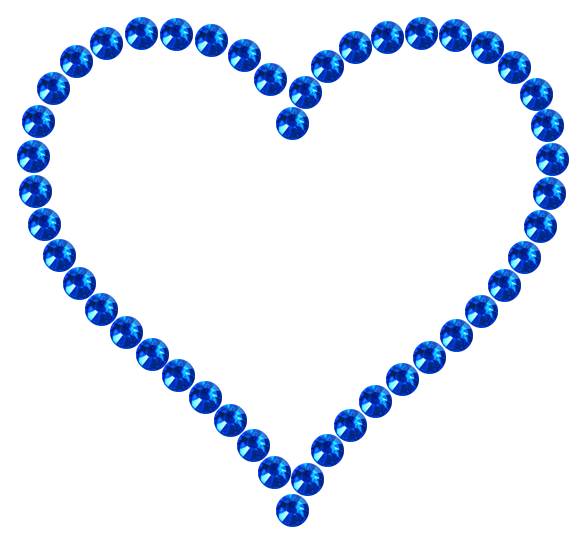 Трафарет Контурное сердце — RHT_HEART6_SS10_SAPPHIRE
