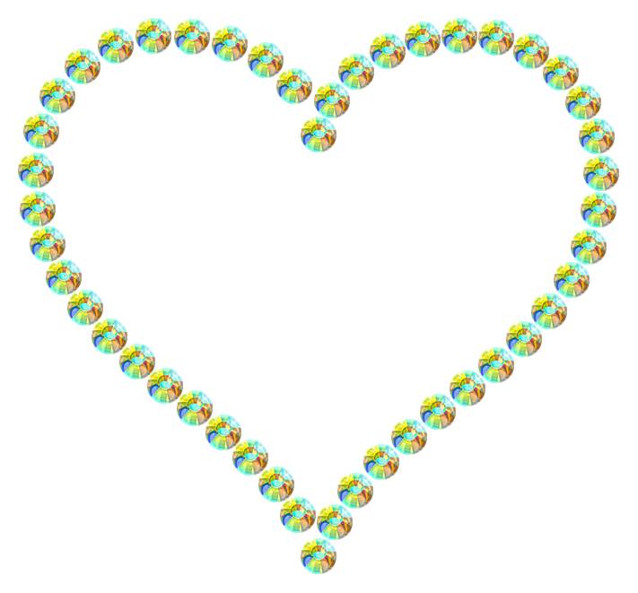 Трафарет Контурное сердце — RHT_HEART6_SS12_CRYSTAL_AB