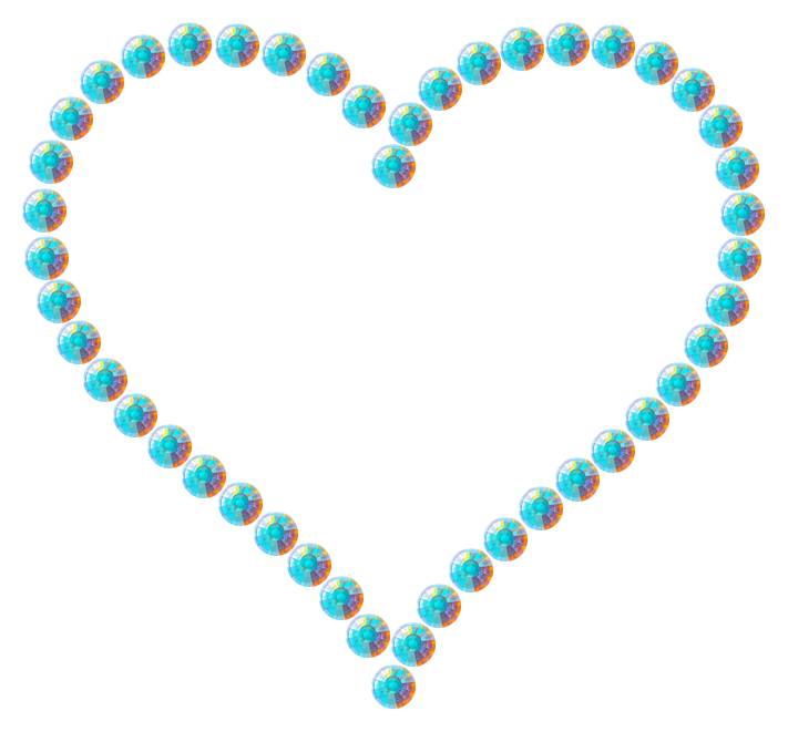 Трафарет Контурное сердце — RHT_HEART6_SS12_CRYSTAL_AB_DMC