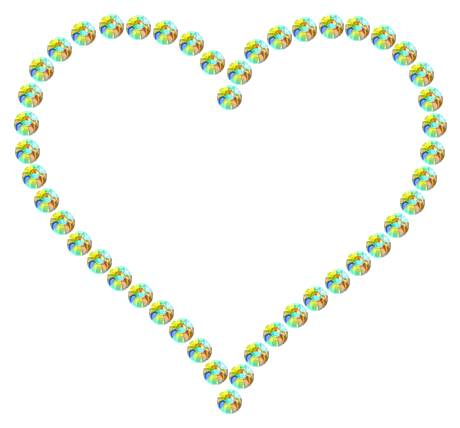 Трафарет Контурное сердце — RHT_HEART6_SS6_CRYSTAL_AB