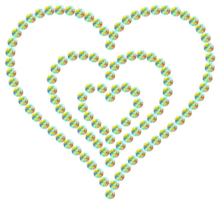 Трафарет Тройное сердце — RHT_HEART7_SS10_CRYSTAL_AB