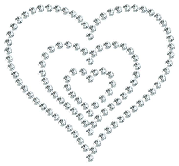 Трафарет Тройное сердце — RHT_HEART7_SS10_CRYSTAL_CLEAR
