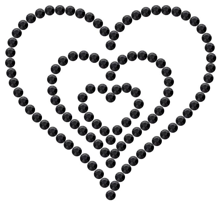 Трафарет Тройное сердце — RHT_HEART7_SS10_JET_BLACK