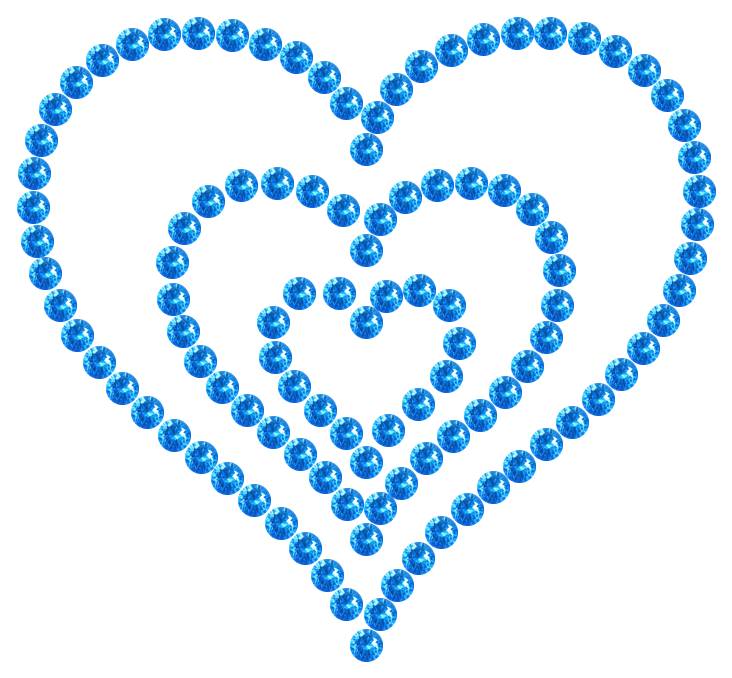 Трафарет Тройное сердце — RHT_HEART7_SS10_LT_SAPPHIRE