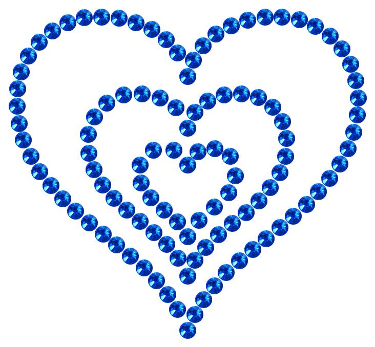 Трафарет Тройное сердце — RHT_HEART7_SS10_SAPPHIRE