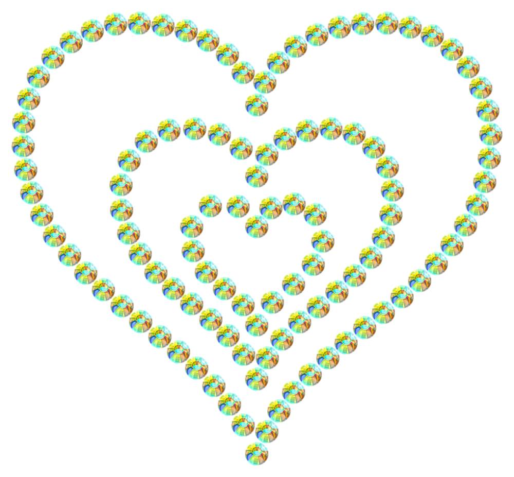 Трафарет Тройное сердце — RHT_HEART7_SS16_CRYSTAL_AB