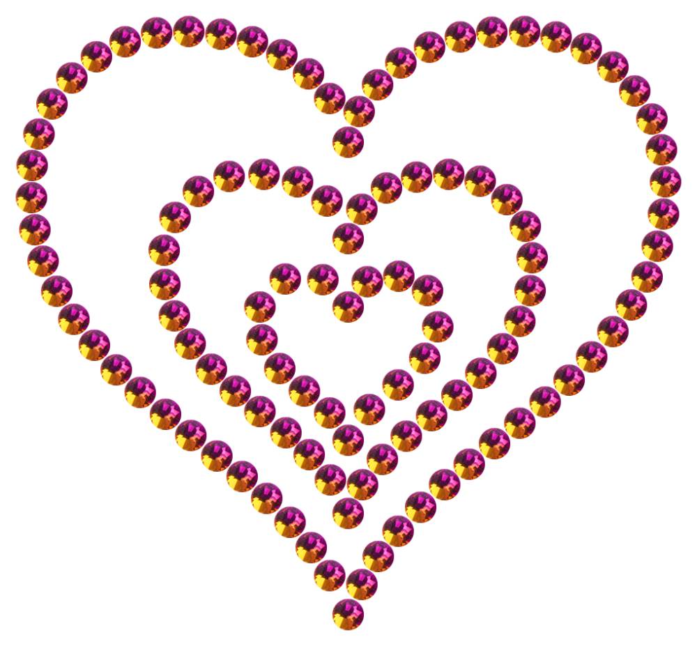 Трафарет Тройное сердце — RHT_HEART7_SS16_RAINBOW