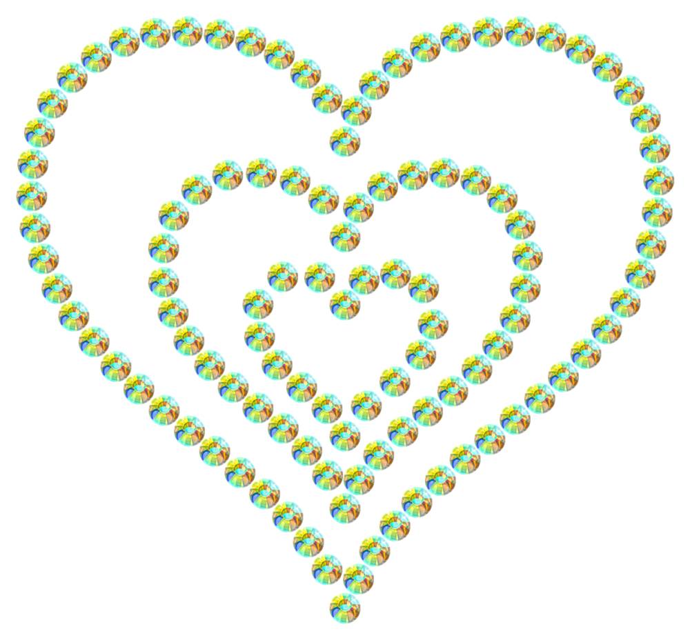 Трафарет Тройное сердце — RHT_HEART7_SS20_CRYSTAL_AB