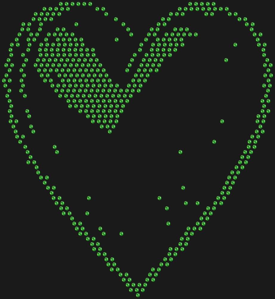 Трафарет Сердце 3D — RHT_HEART8_SS10_LT_PERIDOT