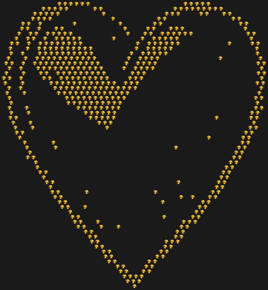 Трафарет Сердце 3D — RHT_HEART8_SS16_GOLD