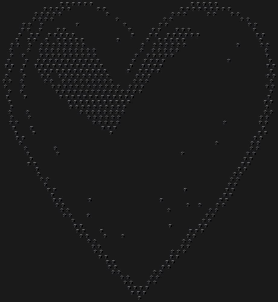 Трафарет Сердце 3D — RHT_HEART8_SS16_JET_BLACK