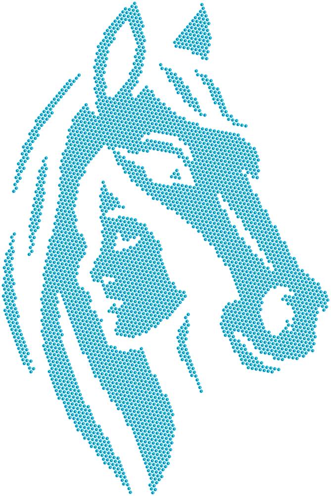 Трафарет Девушка и лошадь — RHT_HORSEGIRL1_SS16_AQUAMARINE