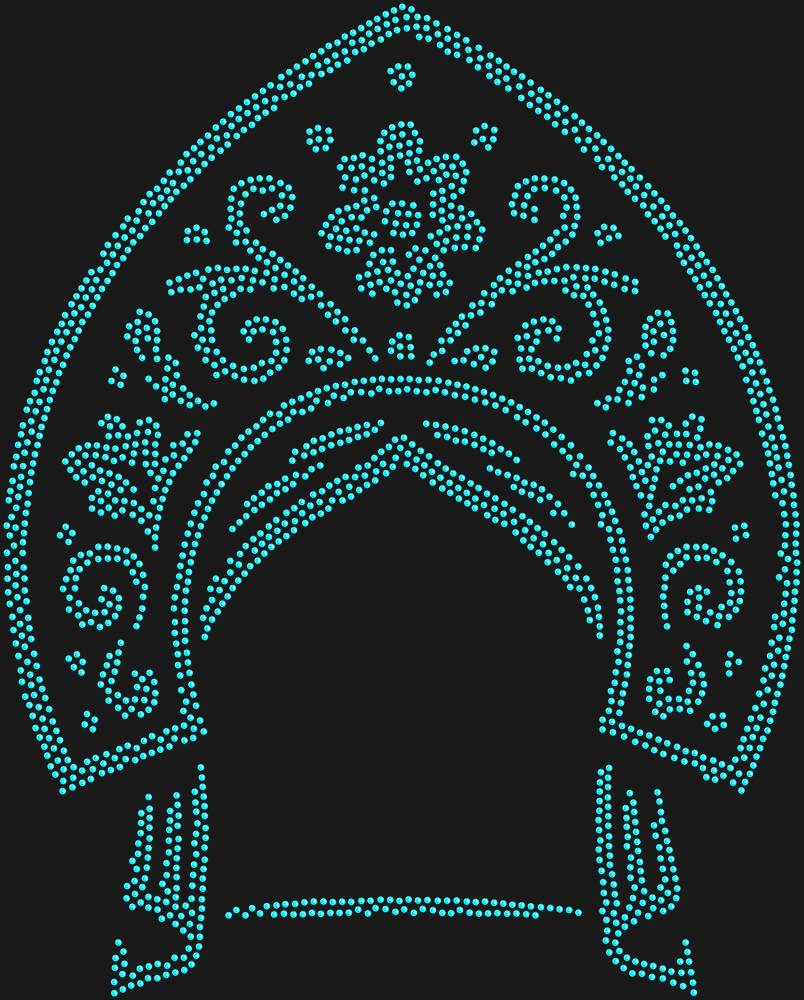 Трафарет Кокошник — RHT_KOKOSHNIK1_SS10_AQUAMARINE