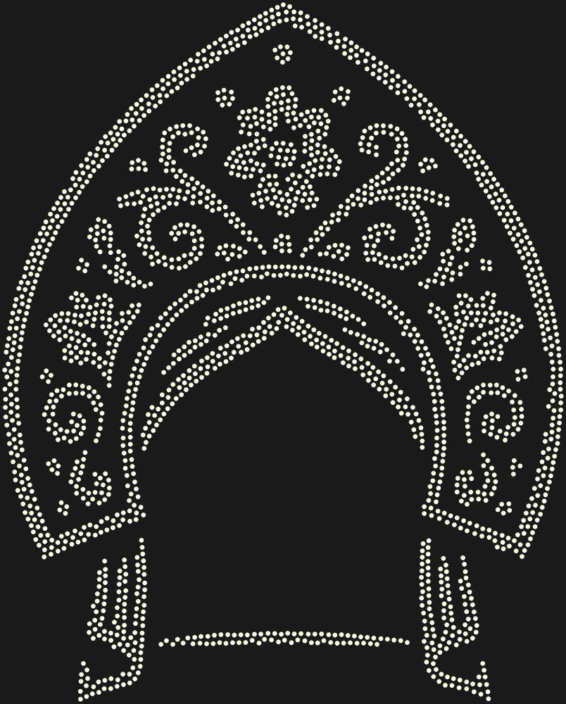 Трафарет Кокошник — RHT_KOKOSHNIK1_SS10_CRYSTAL_AB