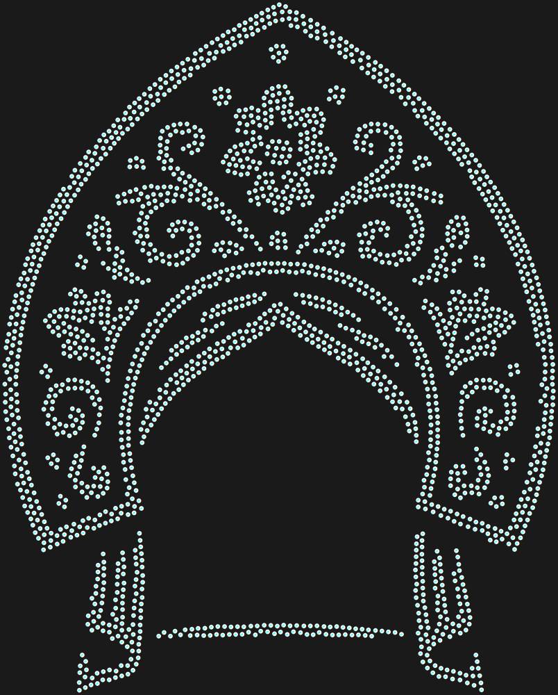 Трафарет Кокошник — RHT_KOKOSHNIK1_SS10_CRYSTAL_AB_DMC