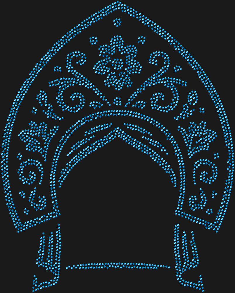 Трафарет Кокошник — RHT_KOKOSHNIK1_SS10_SAPPHIRE