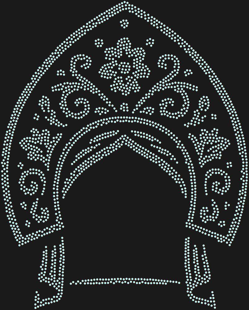 Трафарет Кокошник — RHT_KOKOSHNIK1_SS12_CRYSTAL_AB_DMC