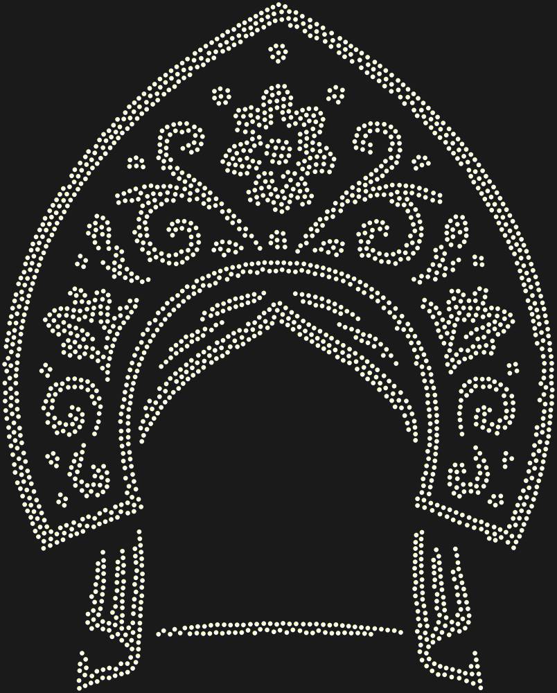 Трафарет Кокошник — RHT_KOKOSHNIK1_SS16_CRYSTAL_AB
