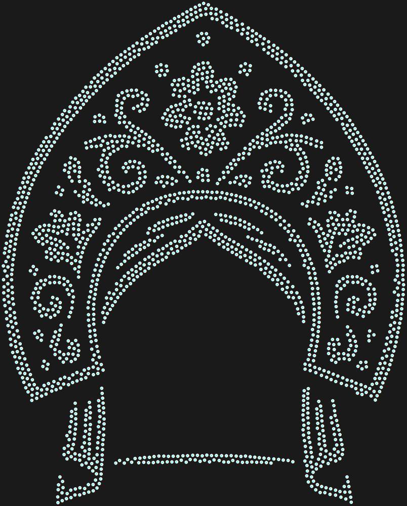 Трафарет Кокошник — RHT_KOKOSHNIK1_SS16_CRYSTAL_AB_DMC