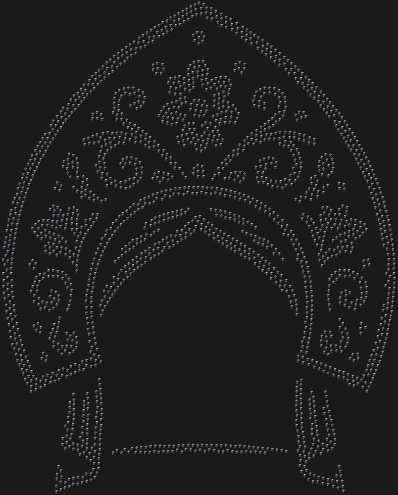 Трафарет Кокошник — RHT_KOKOSHNIK1_SS16_JET_BLACK