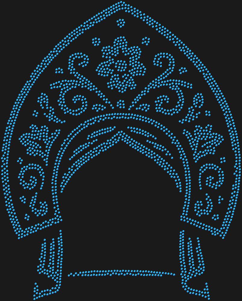 Трафарет Кокошник — RHT_KOKOSHNIK1_SS16_SAPPHIRE