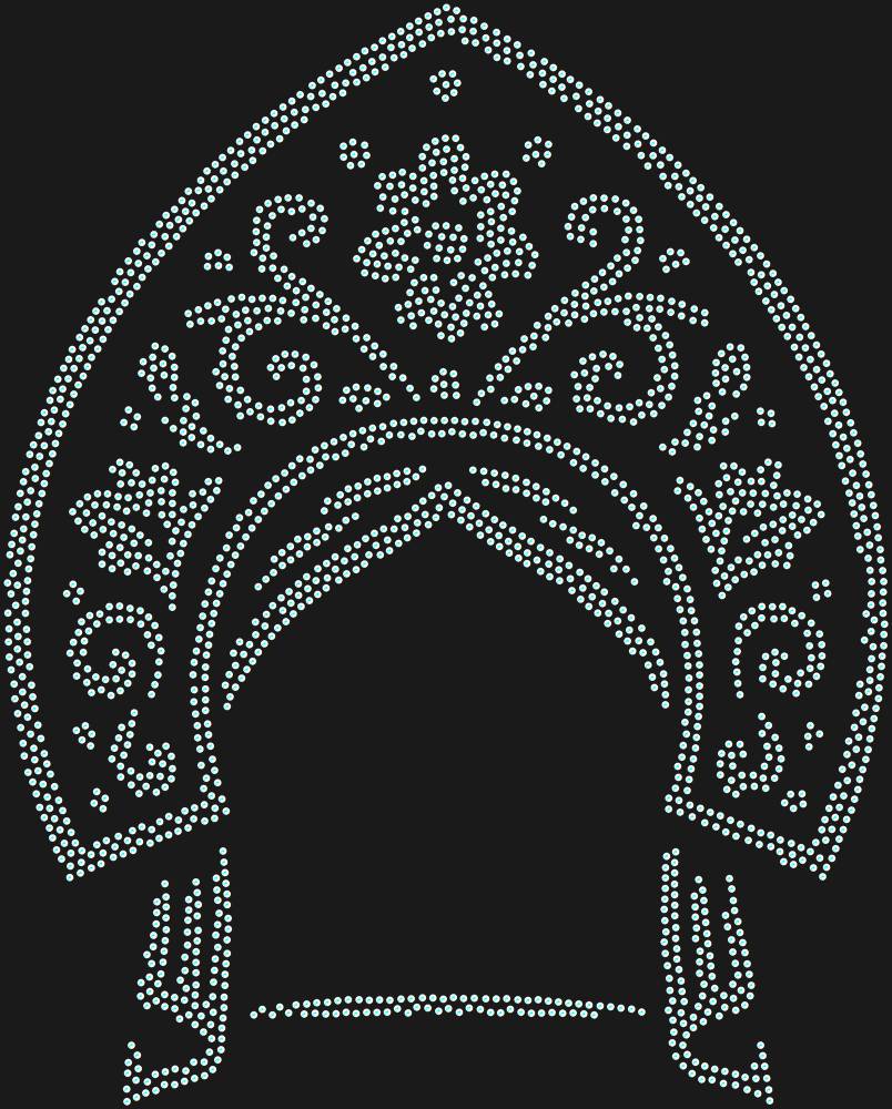 Трафарет Кокошник — RHT_KOKOSHNIK1_SS20_CRYSTAL_AB_DMC