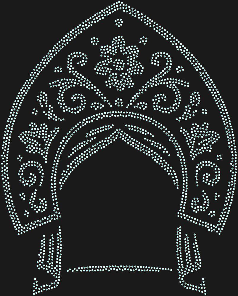 Трафарет Кокошник — RHT_KOKOSHNIK1_SS6_CRYSTAL_AB_DMC