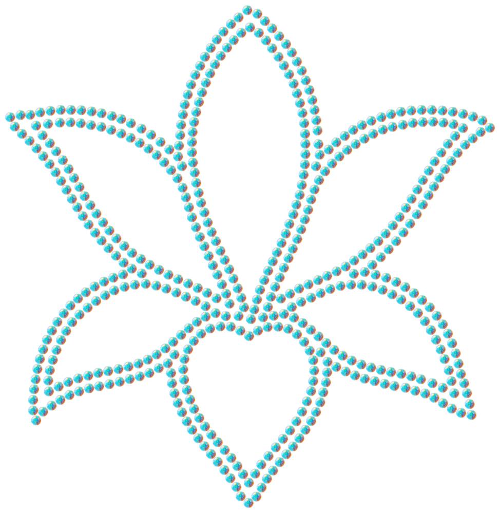 Трафарет Лилия — RHT_LILY1_SS10_CRYSTAL_AB_DMC