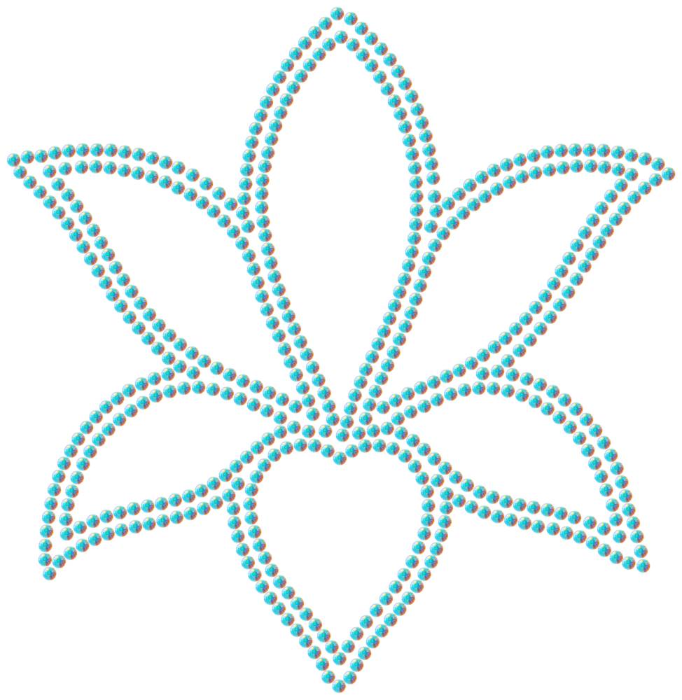 Трафарет Лилия — RHT_LILY1_SS16_CRYSTAL_AB_DMC