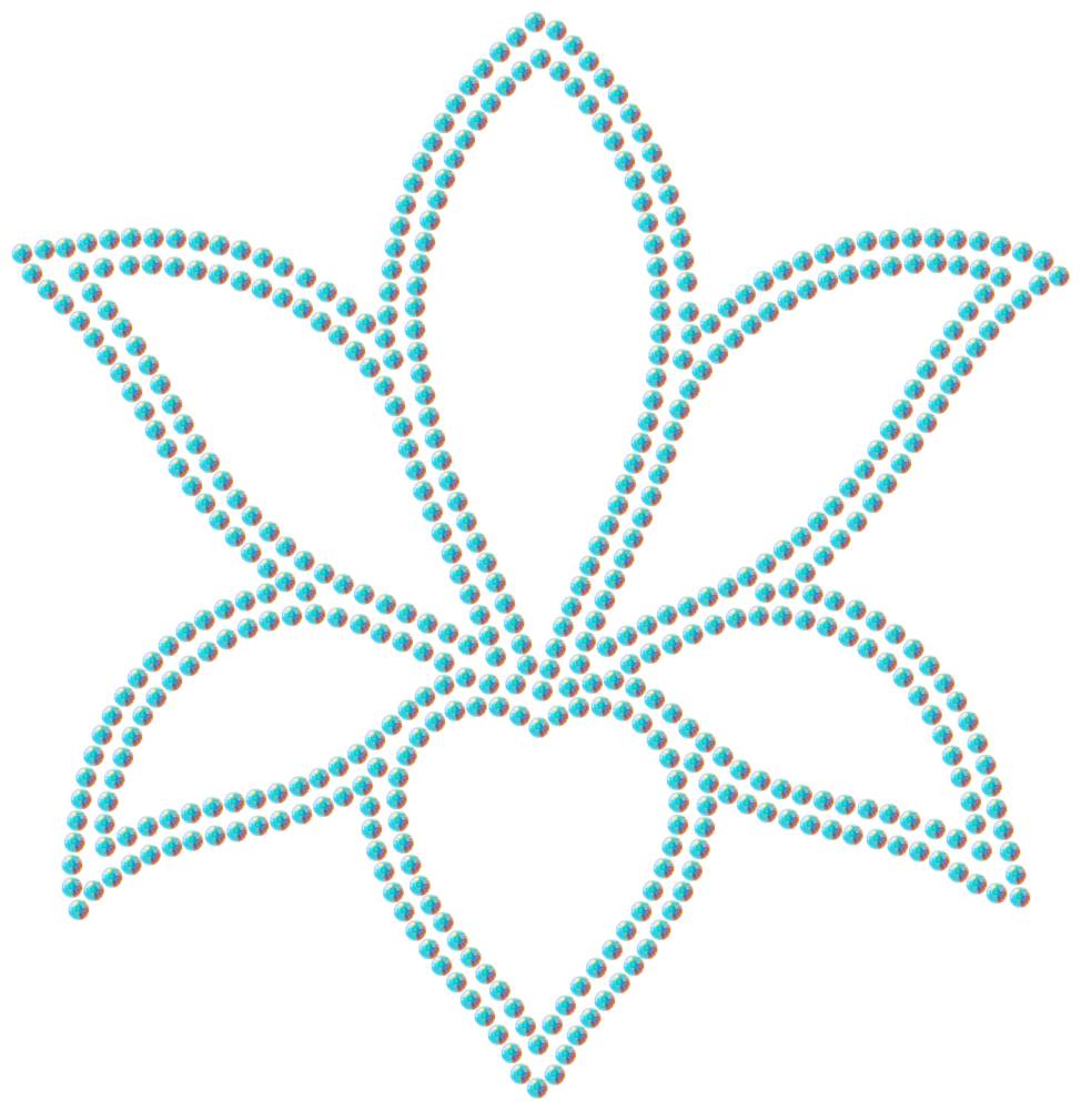 Трафарет Лилия — RHT_LILY1_SS6_CRYSTAL_AB_DMC