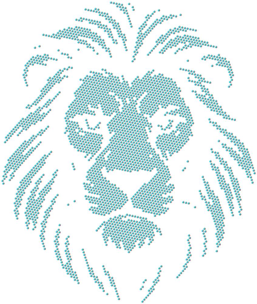 Трафарет Лев — RHT_LION1_SS10_CRYSTAL_AB_DMC