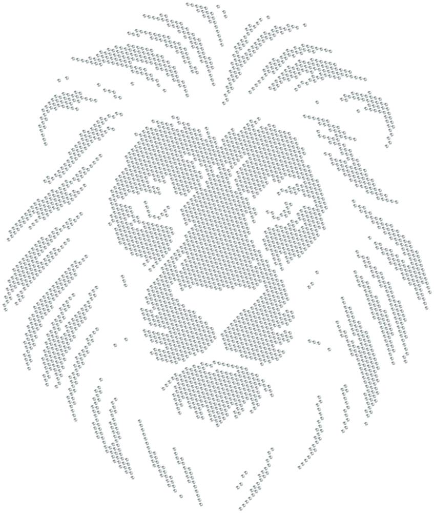 Трафарет Лев — RHT_LION1_SS6_CRYSTAL_CLEAR
