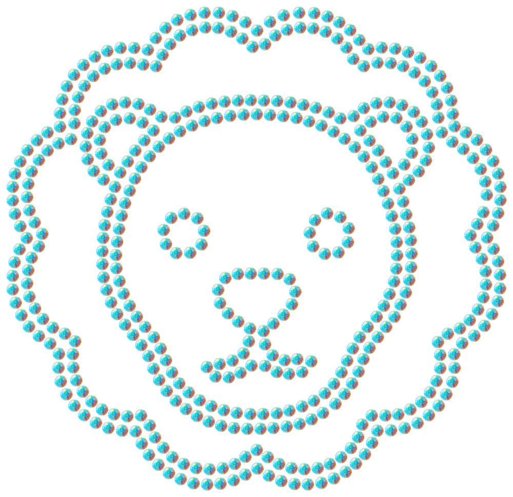 Трафарет Лев — RHT_LION2_SS10_CRYSTAL_AB_DMC
