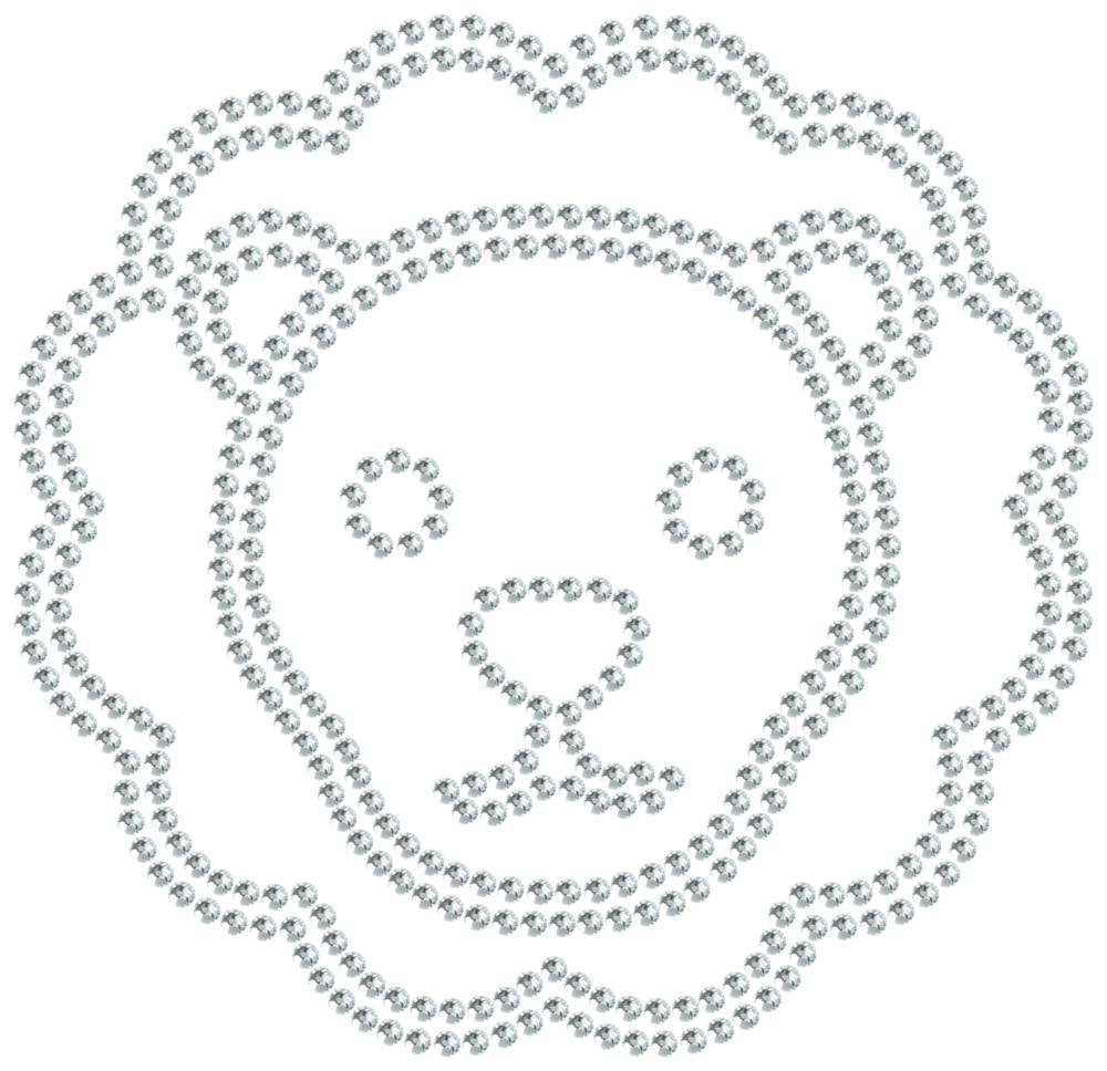 Трафарет Лев — RHT_LION2_SS10_CRYSTAL_CLEAR