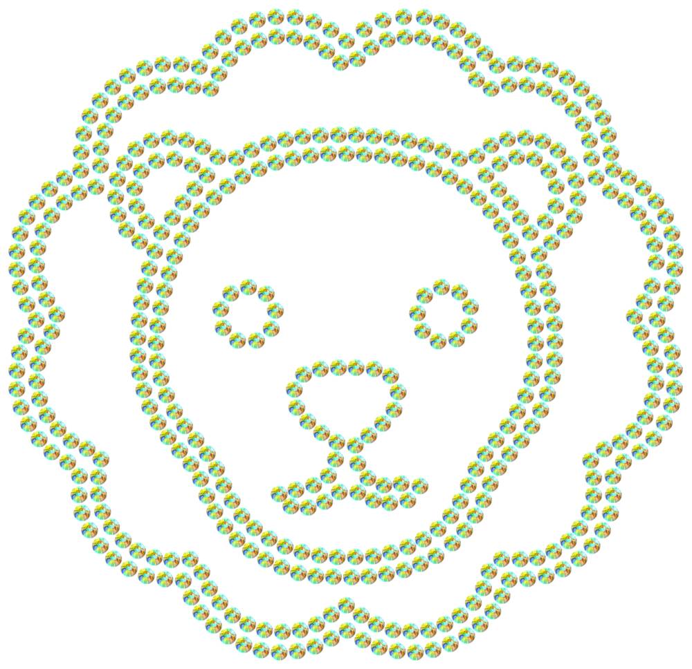 Трафарет Лев — RHT_LION2_SS12_CRYSTAL_AB