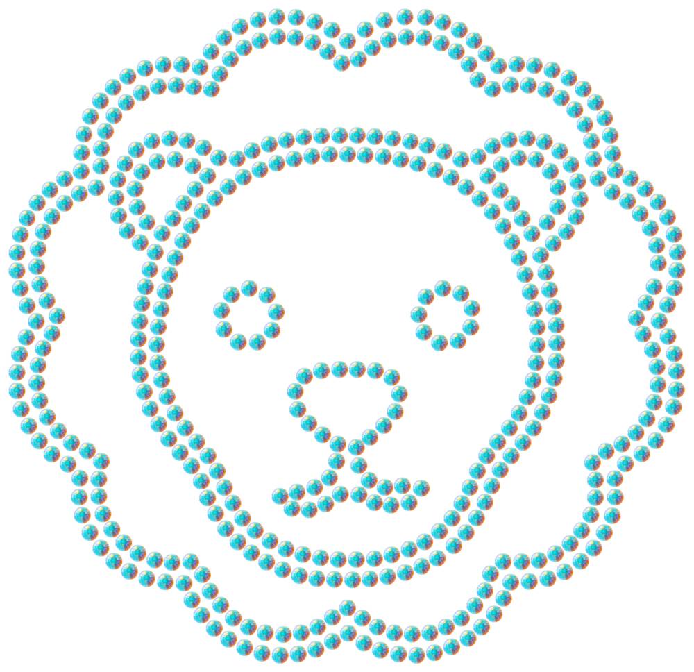 Трафарет Лев — RHT_LION2_SS12_CRYSTAL_AB_DMC