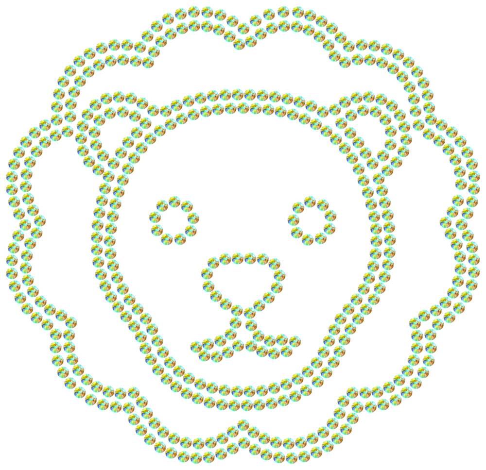 Трафарет Лев — RHT_LION2_SS16_CRYSTAL_AB