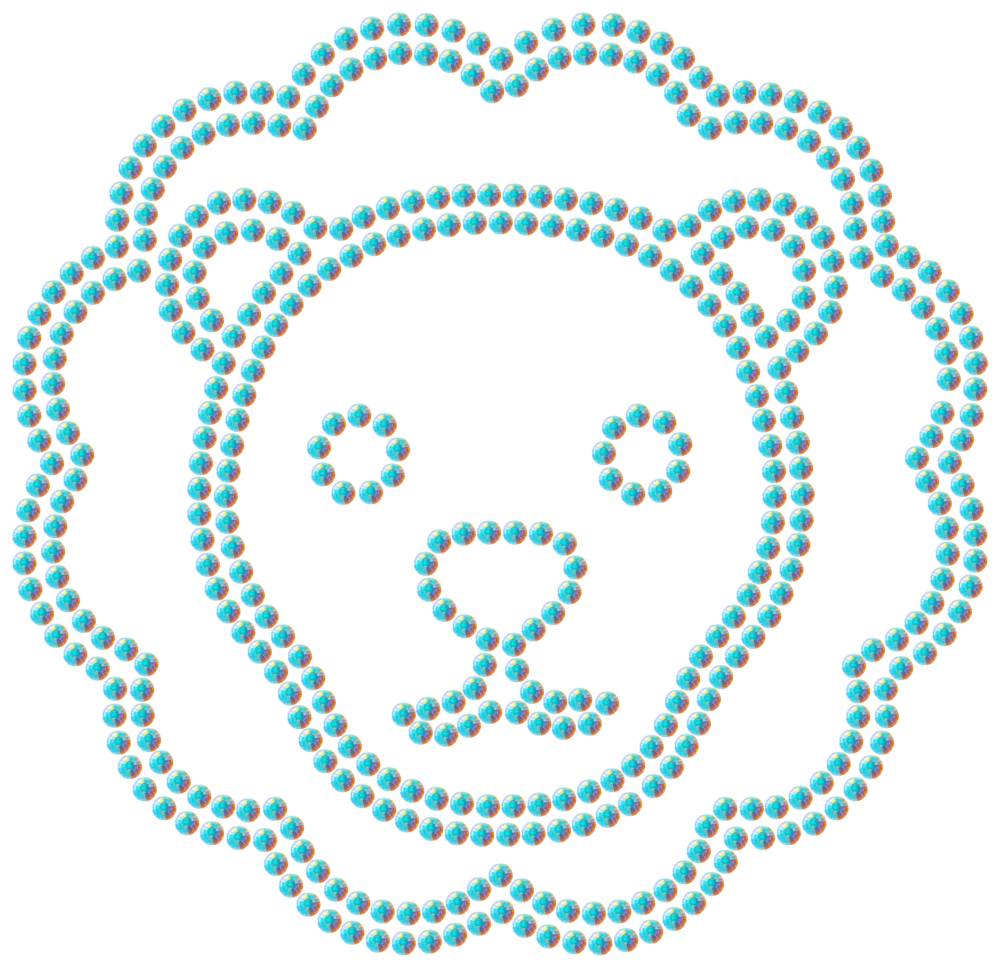 Трафарет Лев — RHT_LION2_SS16_CRYSTAL_AB_DMC