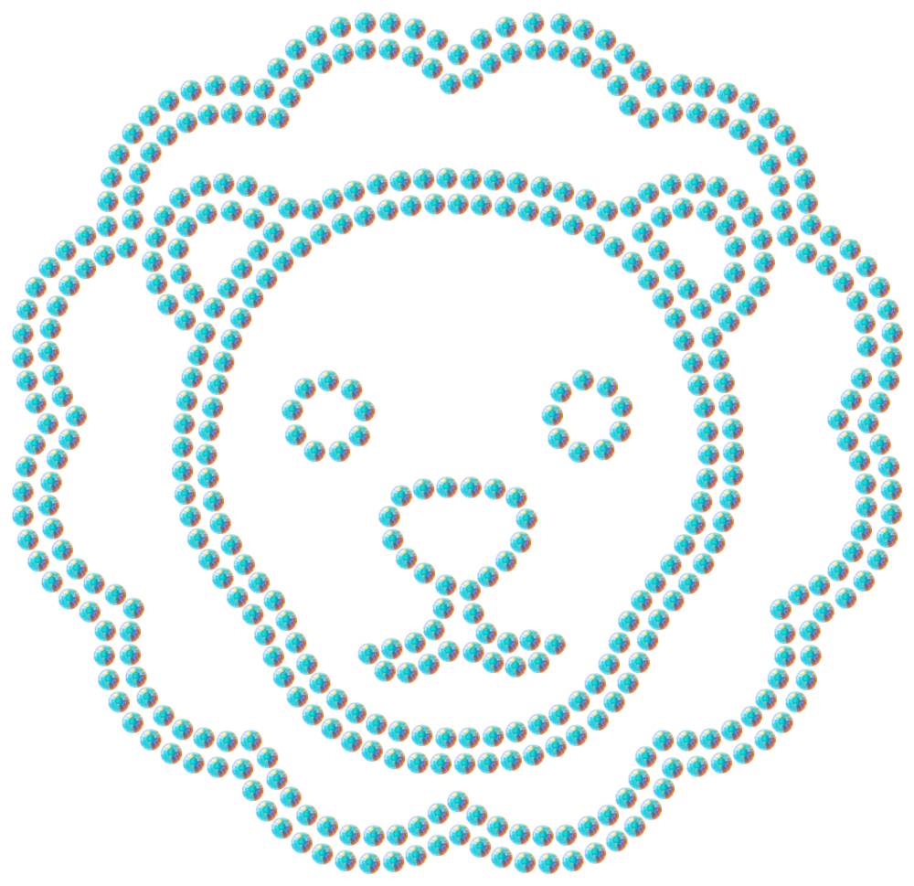 Трафарет Лев — RHT_LION2_SS6_CRYSTAL_AB_DMC