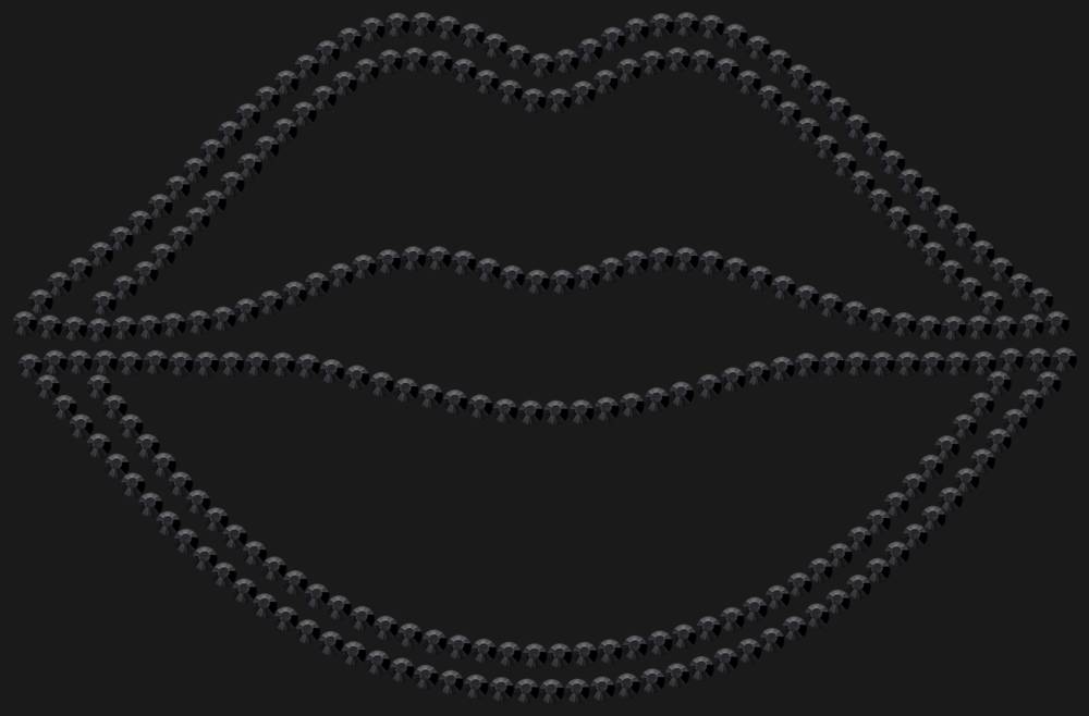 Трафарет Губы — RHT_LIPS1_SS16_JET_BLACK