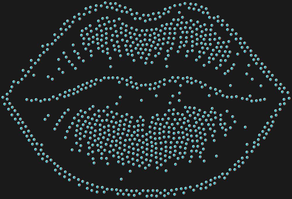 Трафарет Губы — RHT_LIPS2_SS12_CRYSTAL_AB_DMC