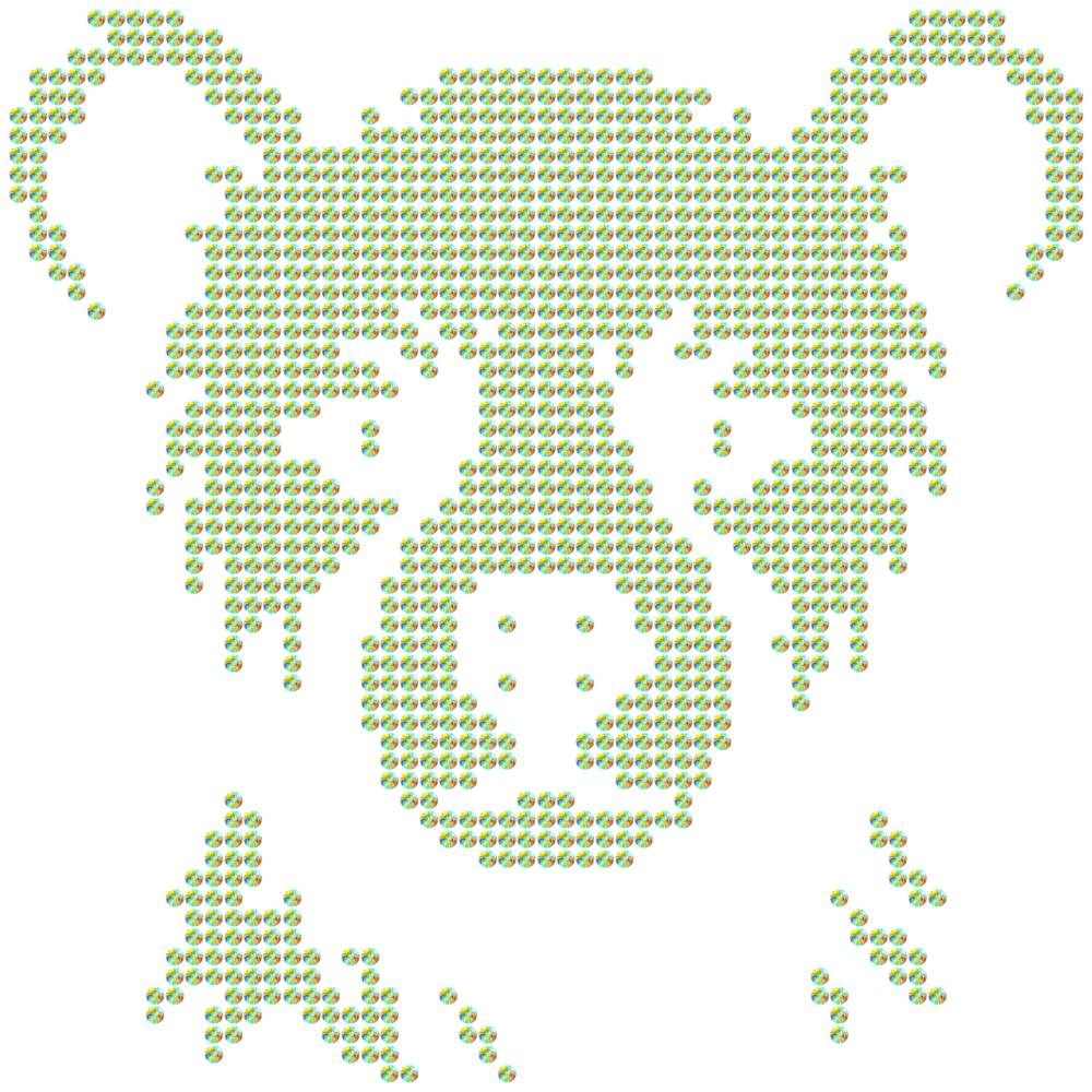 Трафарет Суровый медвежонок — RHT_LITTLEBEAR1_SS10_CRYSTAL_AB