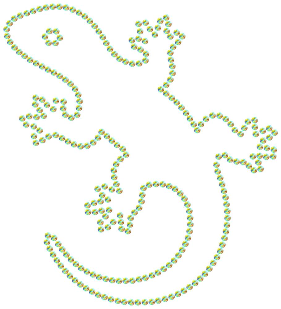 Трафарет Ящерица — RHT_LIZARD1_SS10_CRYSTAL_AB