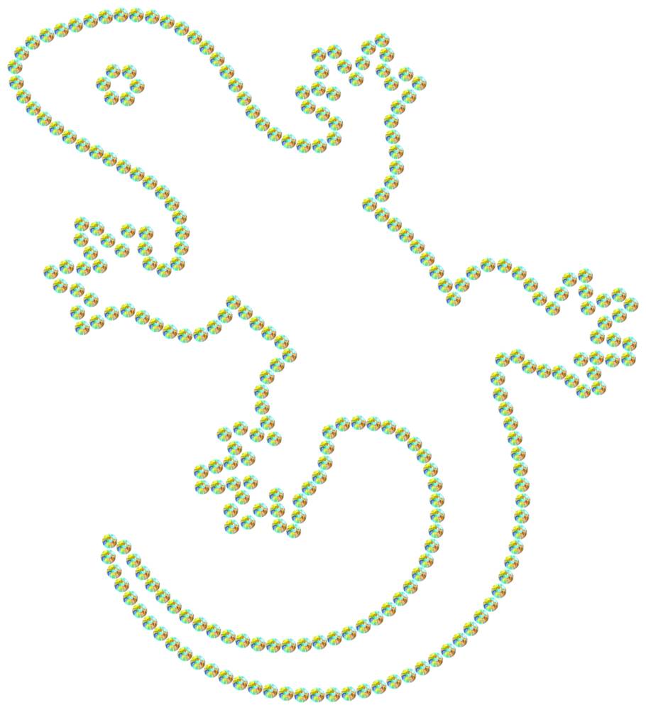 Трафарет Ящерица — RHT_LIZARD1_SS12_CRYSTAL_AB