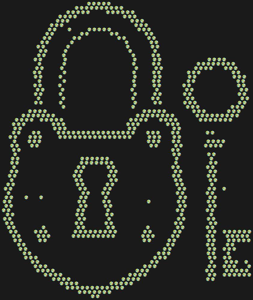 Трафарет Замок и ключ — RHT_LOCKKEY1_SS10_CRYSTAL_AB