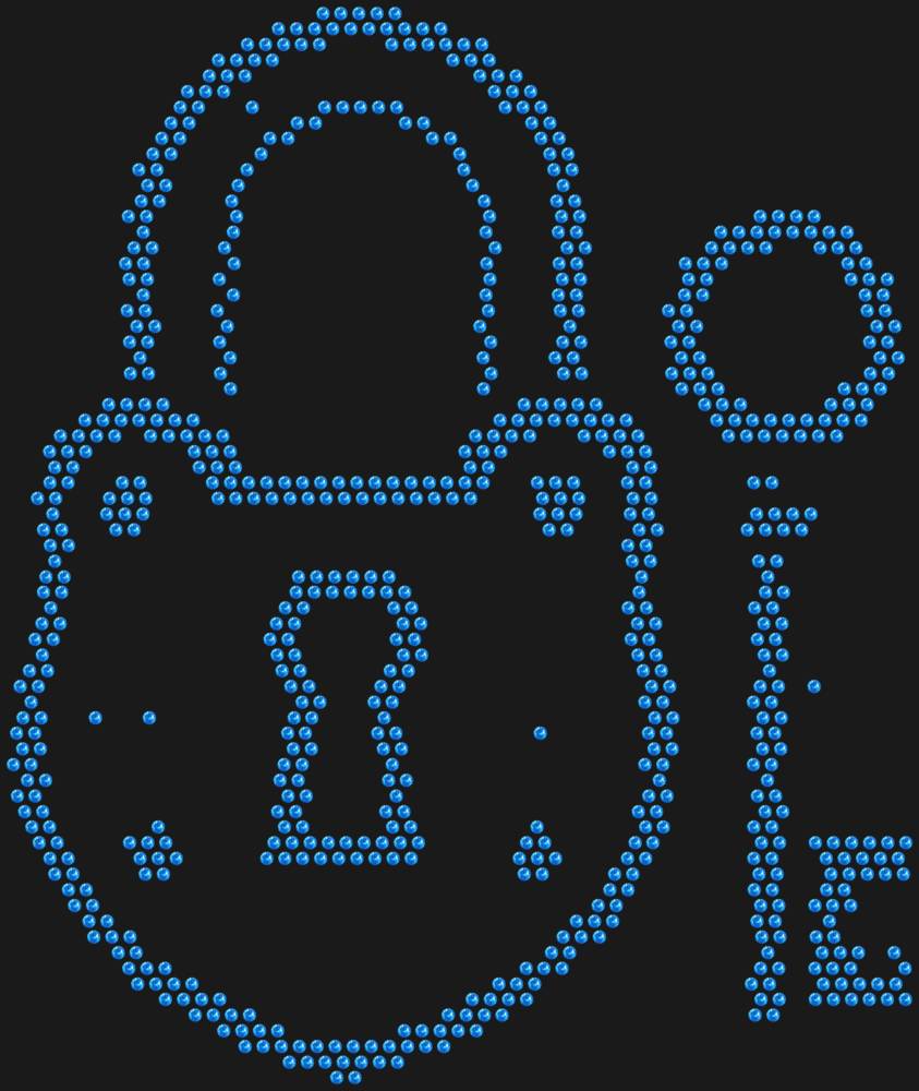 Трафарет Замок и ключ — RHT_LOCKKEY1_SS10_LT_SAPPHIRE